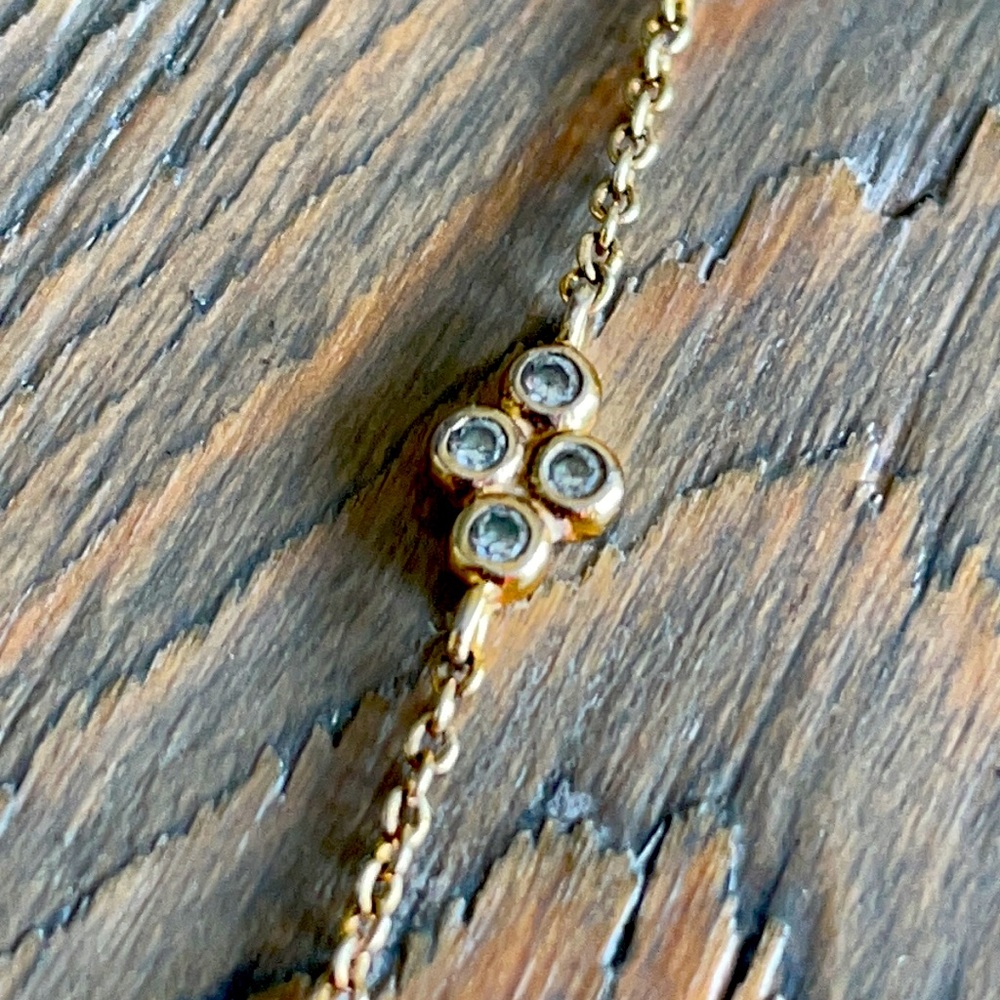 EUC Gold-Plated Cubic Zirconia Anklet